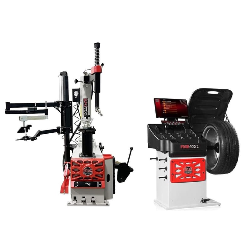 Atlas Platinum TCWB-COMBO7 — PTC400 Tire Changer & PWB90XL 3D Balancer Package